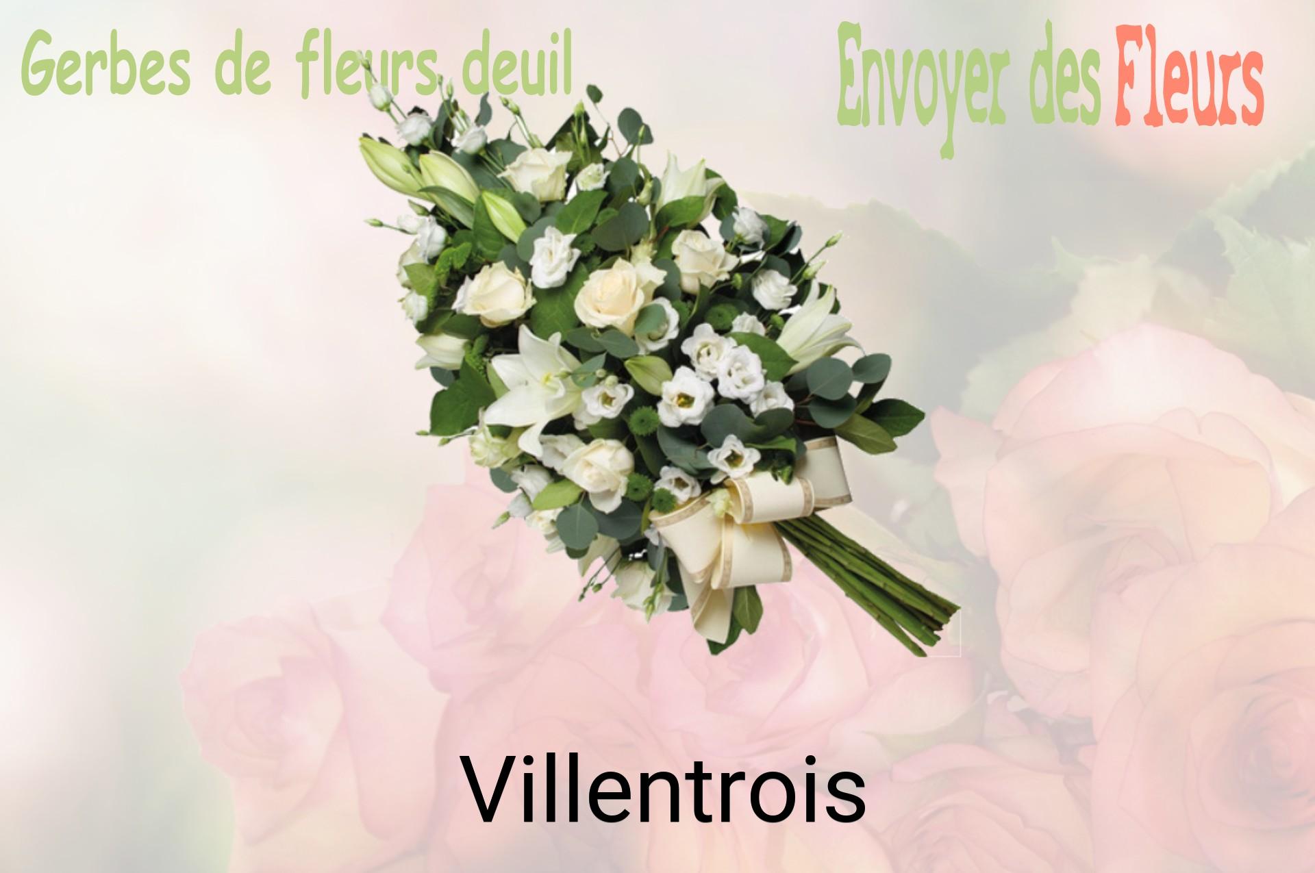 Gerbe de fleurs de deuil livrée à Villentrois